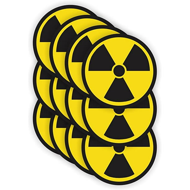 Radiation Area Only When X-Ray with Symbol Label Decal Sticker Retail Store Sign Sticks to Any Surface 8 Caution Radiation Sign 